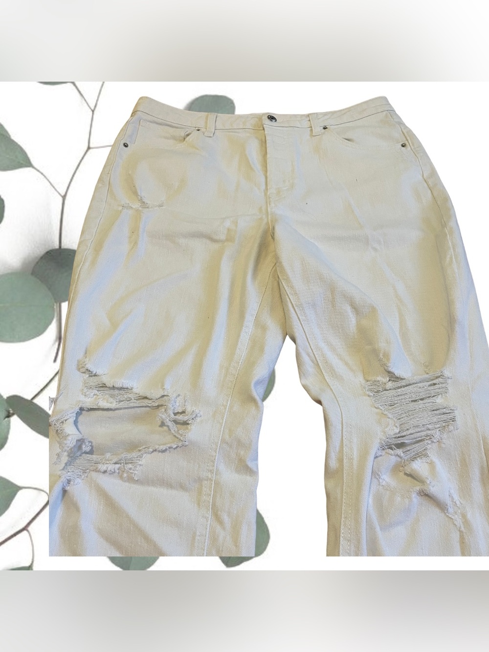 White Distressed Jeans